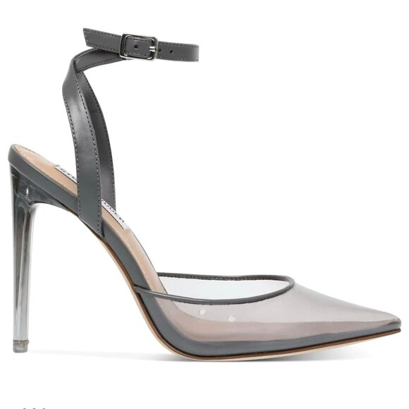 STEVE MADDEN ALESSI Women's Heel Pointed Toe Pump Gray Size 6.5 - Picture 2 of 7